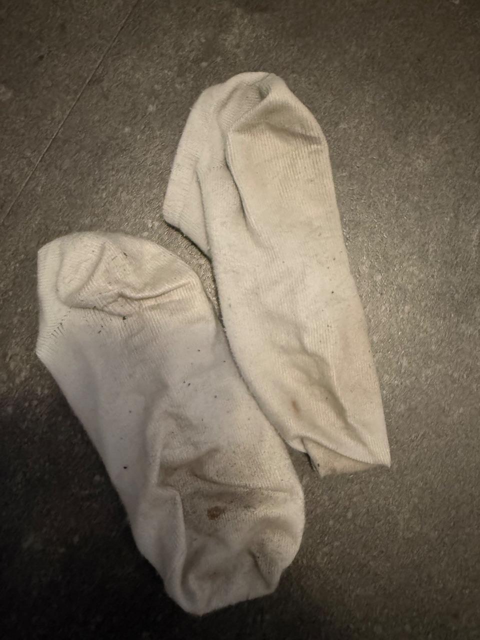 Getragene Socken