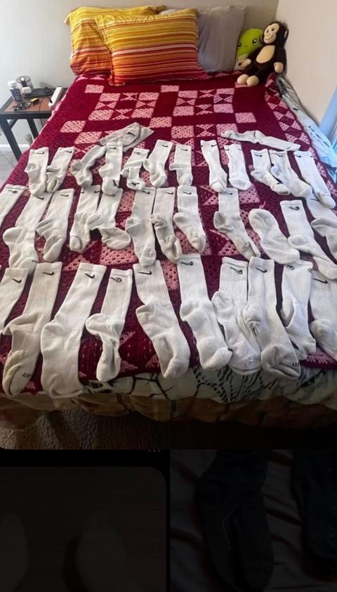 Nike Lang 31 Paar getragene socken