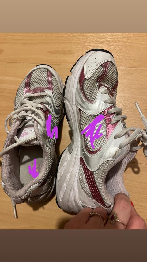 Durchgeschwitzte Sneaker Size 36