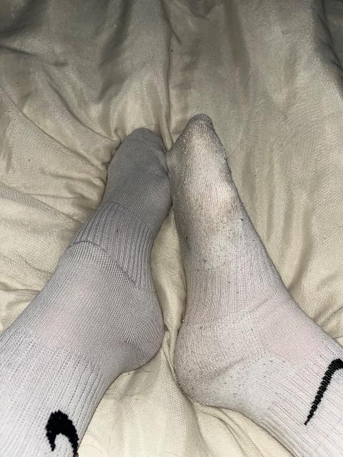 Nike Weiße Nike Socken mit schwarzem Logo Size L
