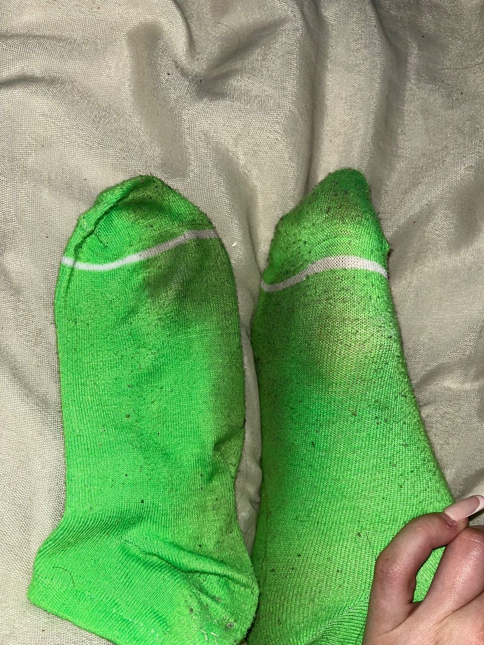 Grüne sneaker Socken Damen  Size M