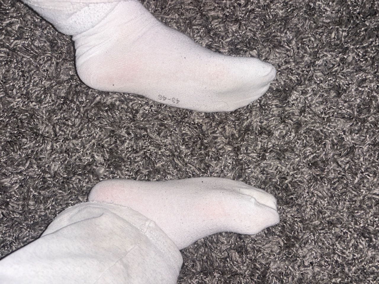 Getragen Weiße Socken  Size S