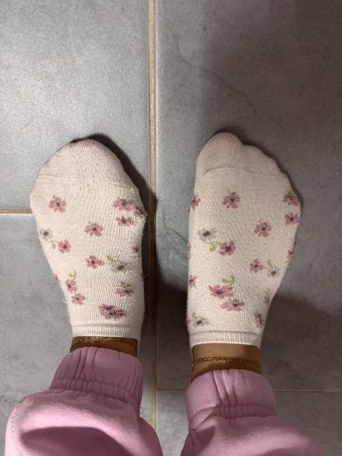 Ohne Marke Getragene Blümchensocken 🌸 Size S