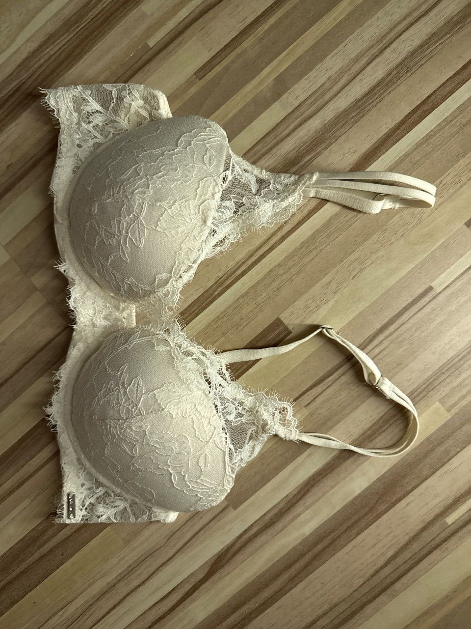 Weißer Push up spitzen Bh Size XS