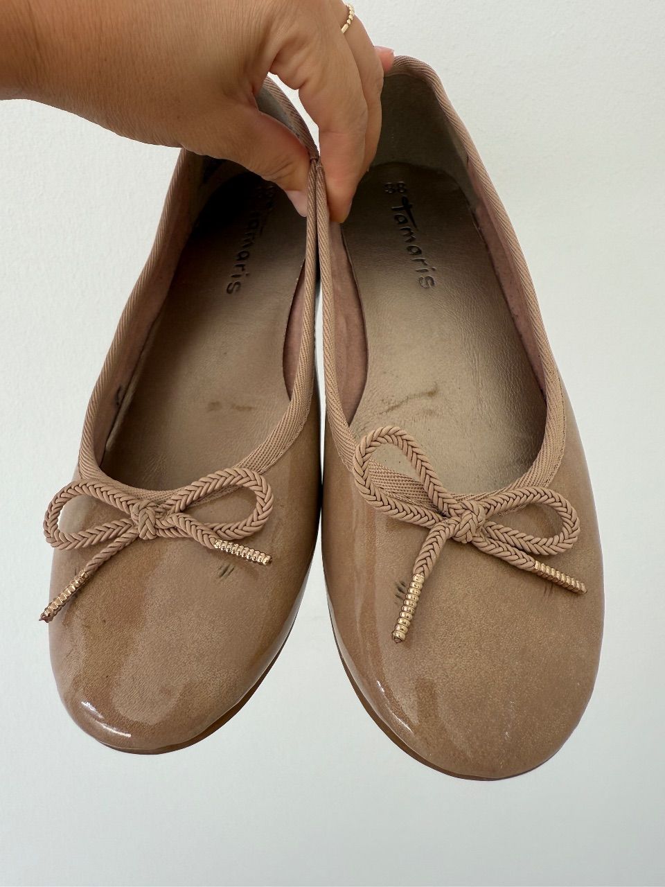 Tamaris Tamaris Ballerinas in Taupe – Größe 38 | Getragen & mit Charme  Size 38