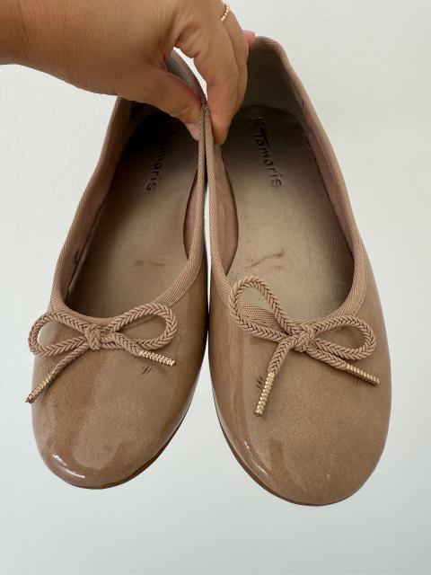 Tamaris Tamaris Ballerinas in Taupe – Größe 38 | Getragen & mit Charme Size 38