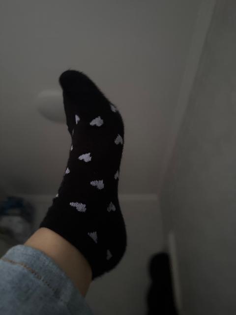 Schwarze Socken mit herze Size XXS