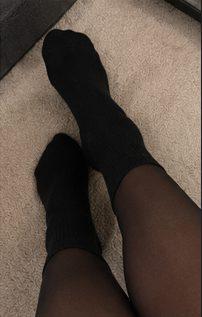 Schwarze Strümpfe Nylon Strumpfhose Size S