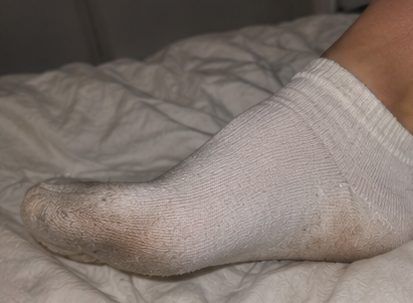 Ohne Marke weiße getragene socken in weiß größe 36 Size S