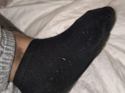 getragene socken in schwarz in 36 Size S