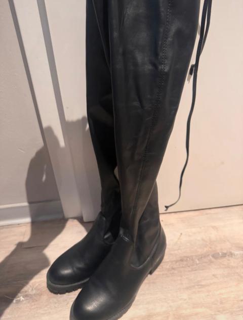 No brand Schwarze Kunstleder Stiefel Size 37
