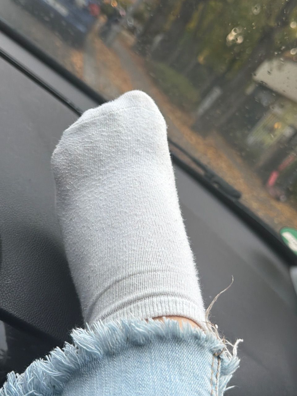 Schöne weiße   Socken  Size S