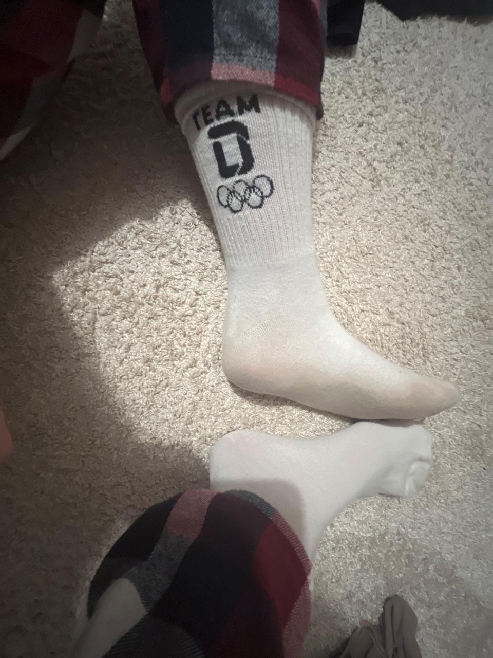 Getragene Socken