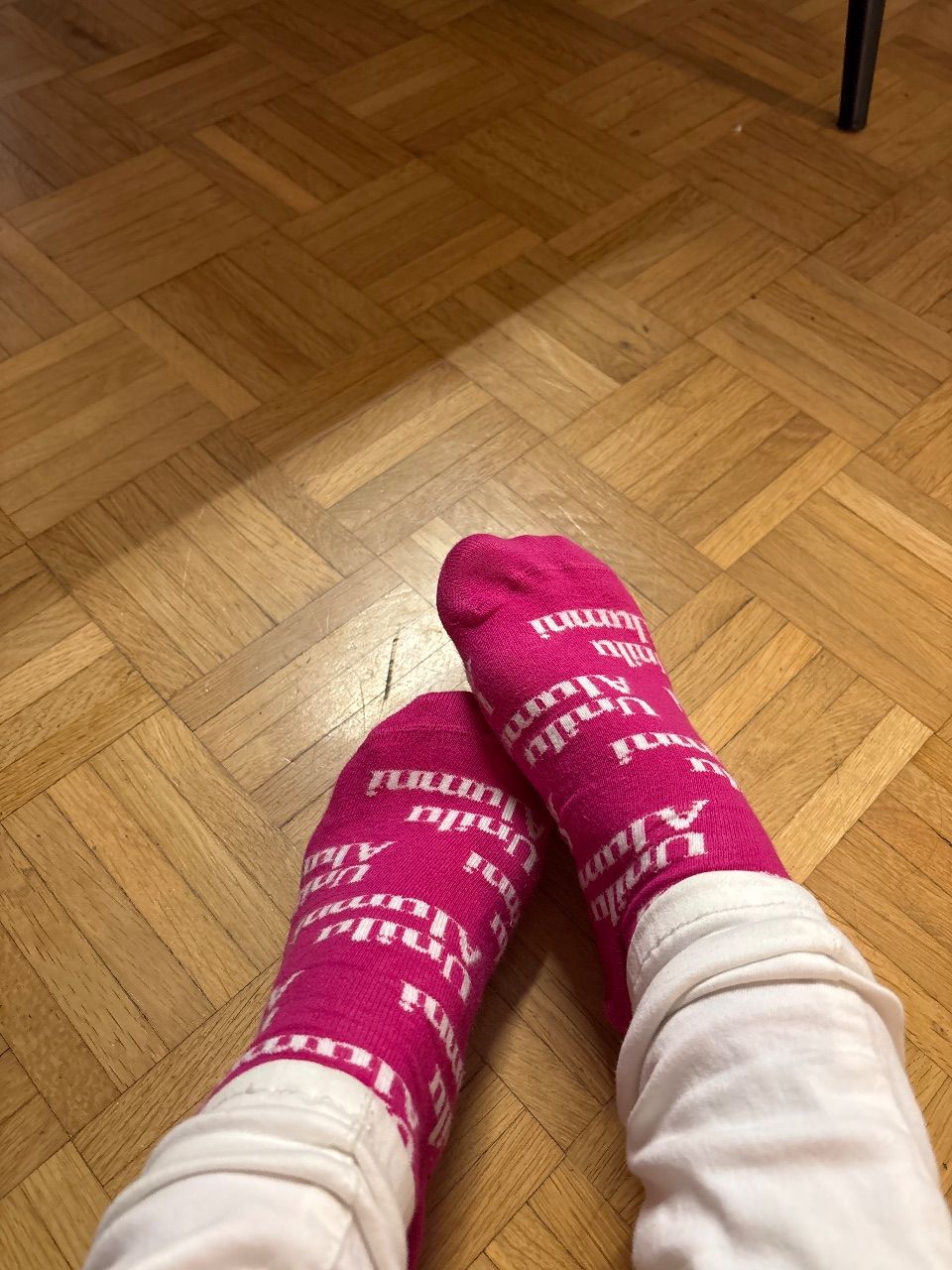 Benutzte rosa Socken Size XXS