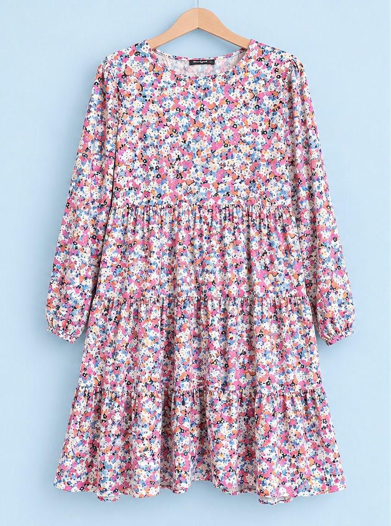 Mariquita Kleid bunt floral Blumen M/L Mariquita Size M
