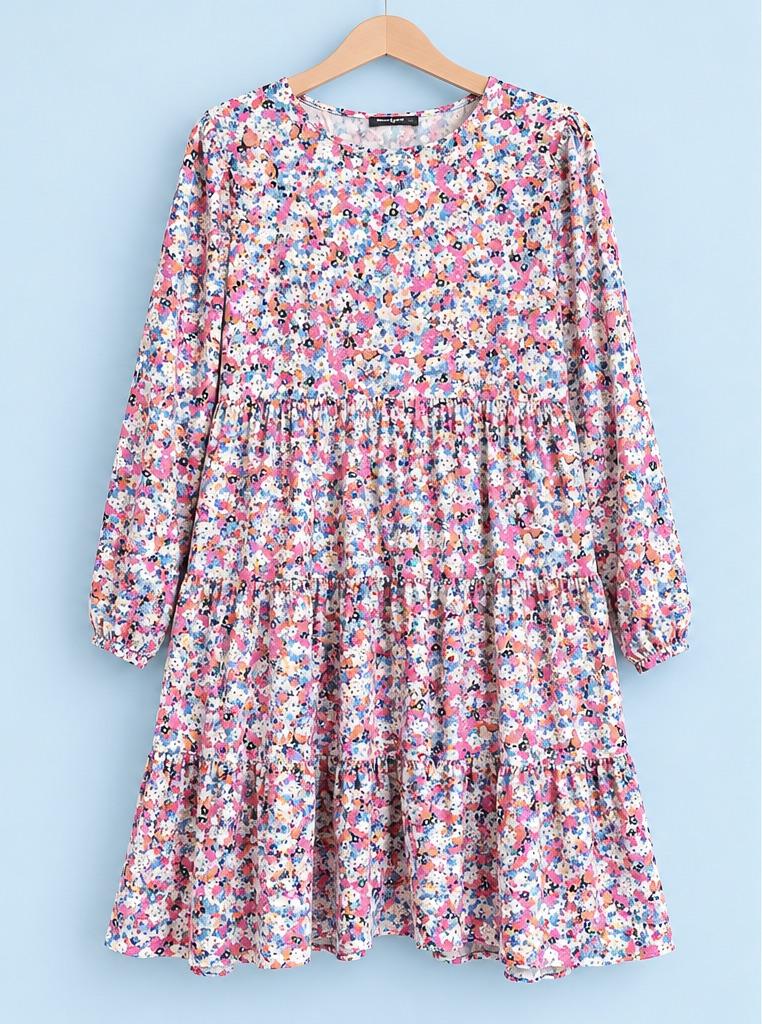 Kleid bunt floral Blumen M/L Mariquita