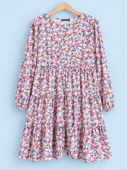Mariquita Kleid bunt floral Blumen M/L Mariquita Size M