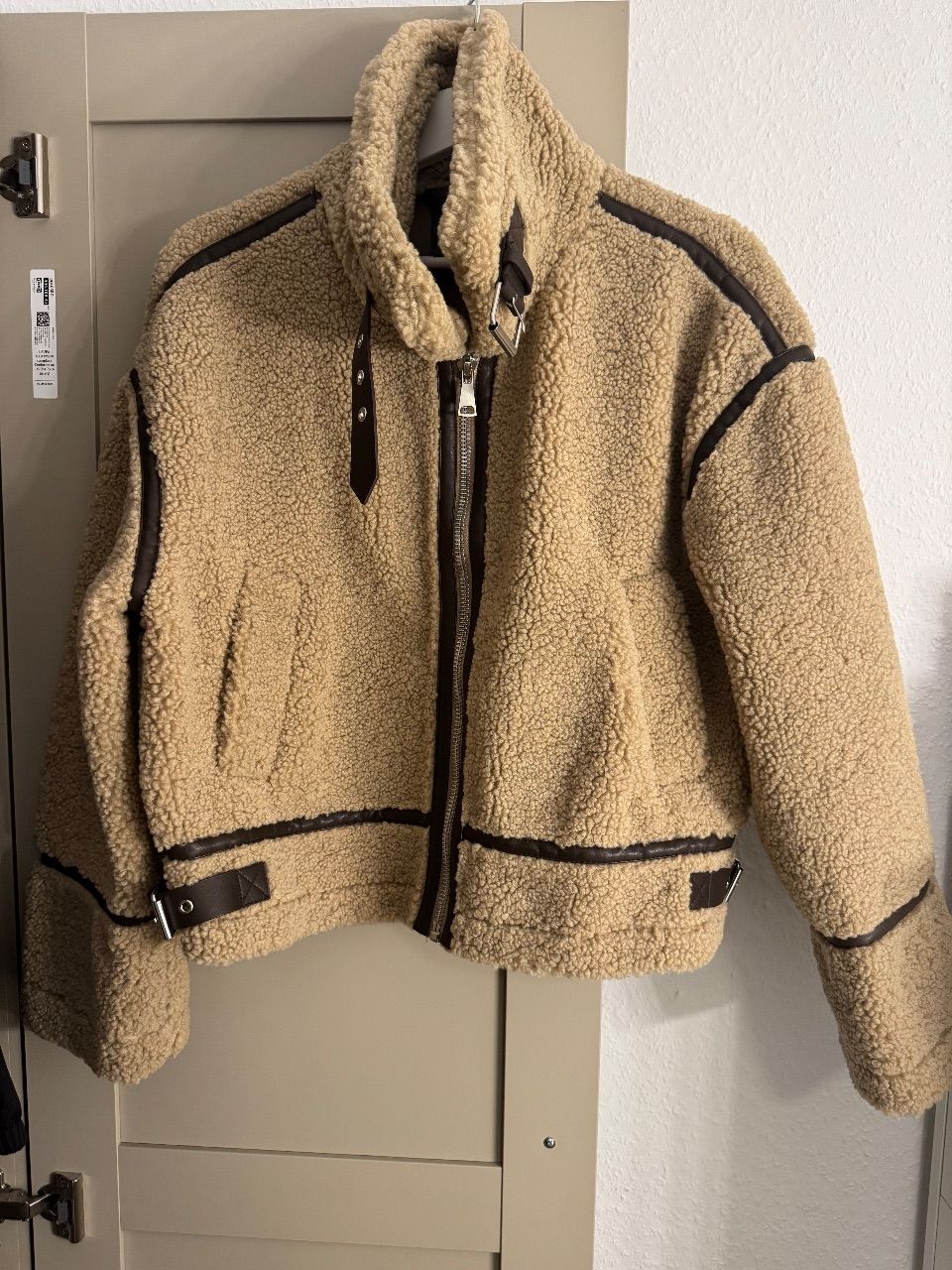 New Yorker  Teddyjacke in beige Size S