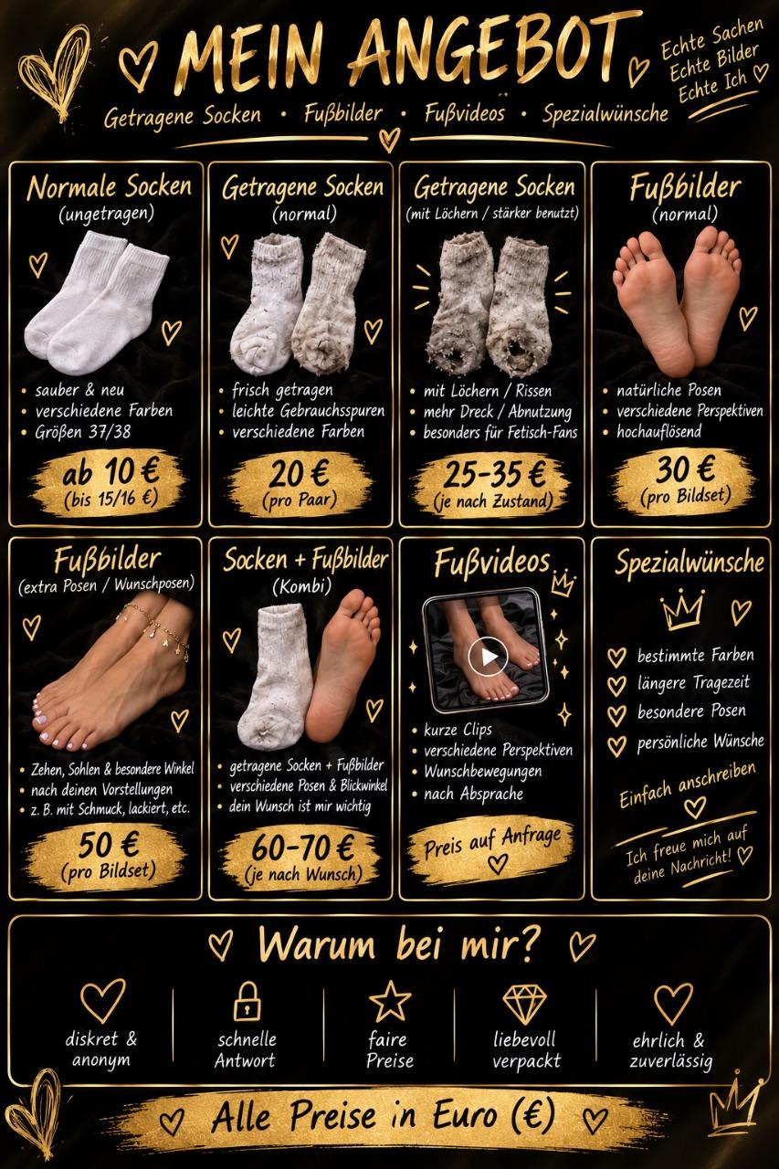 Verkaufspreise Socken, Videos, Füße