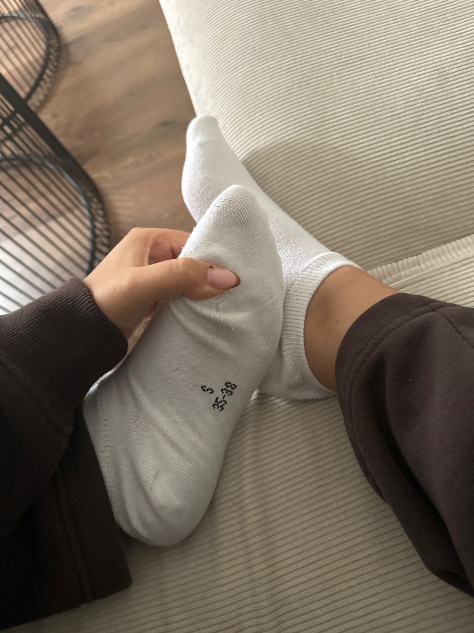 Weiße Socken Size S