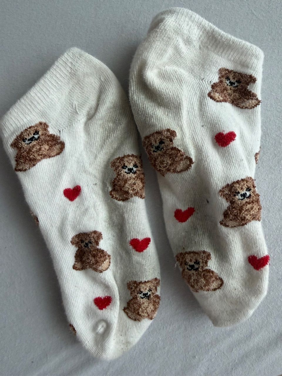 Getragene Bärchensocken