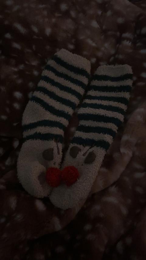 getragende Kuschelsocken Weihnachten Size 38