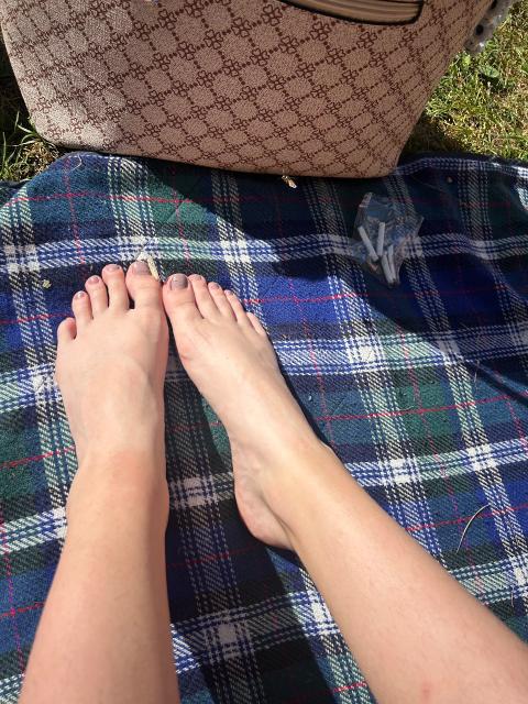 Fußbilder und getragene Socken