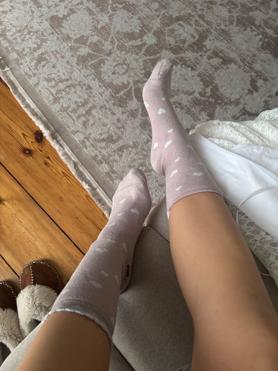 Socken warm getragen 