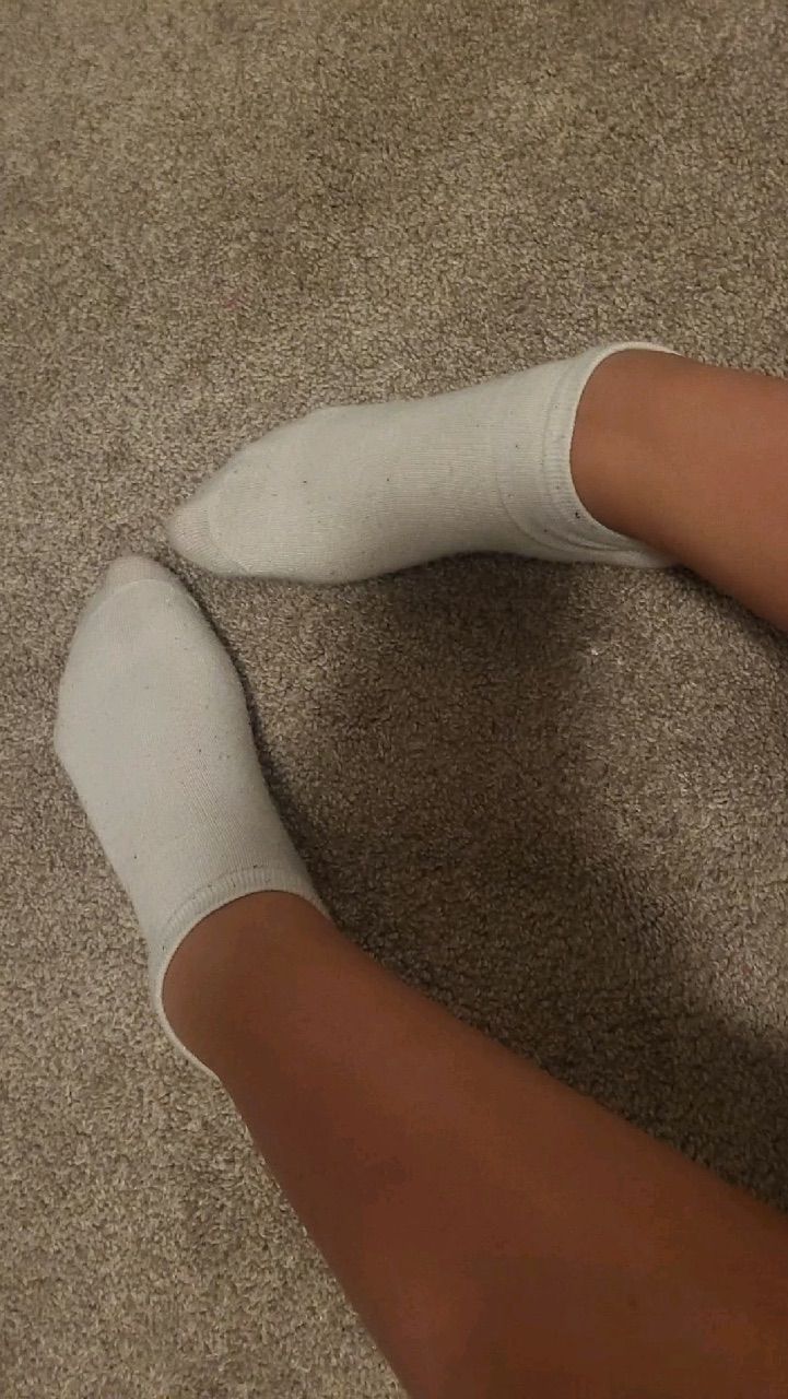 Used white socks  Size S
