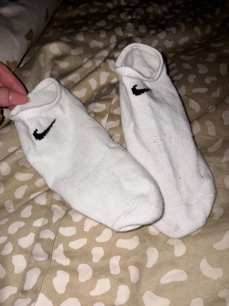 Nike weiße getragene socken Size XS