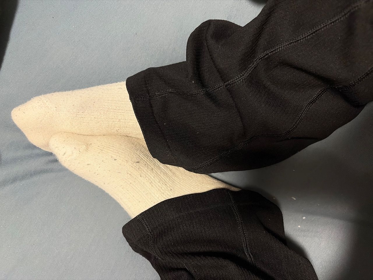 getragene weiße nike socken 