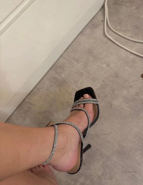 Shein Schwarze getragene High Heels Size 35