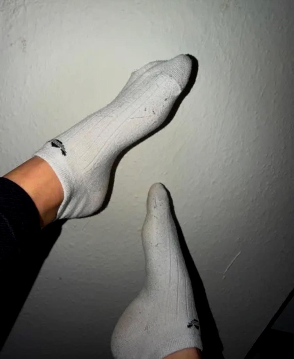 Getragene Socken