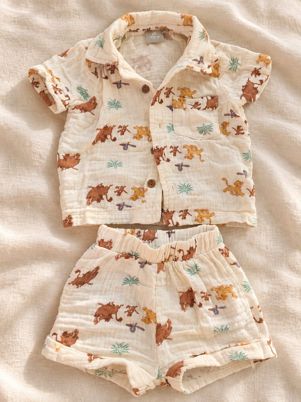 Ohne Marke Süßes Kinder-Sommer-Set mit Safari-Motiv Size 74