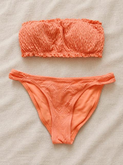 H&M Korallfarbener Bikini mit Bandeau-Top 🧡☀️ Size XS