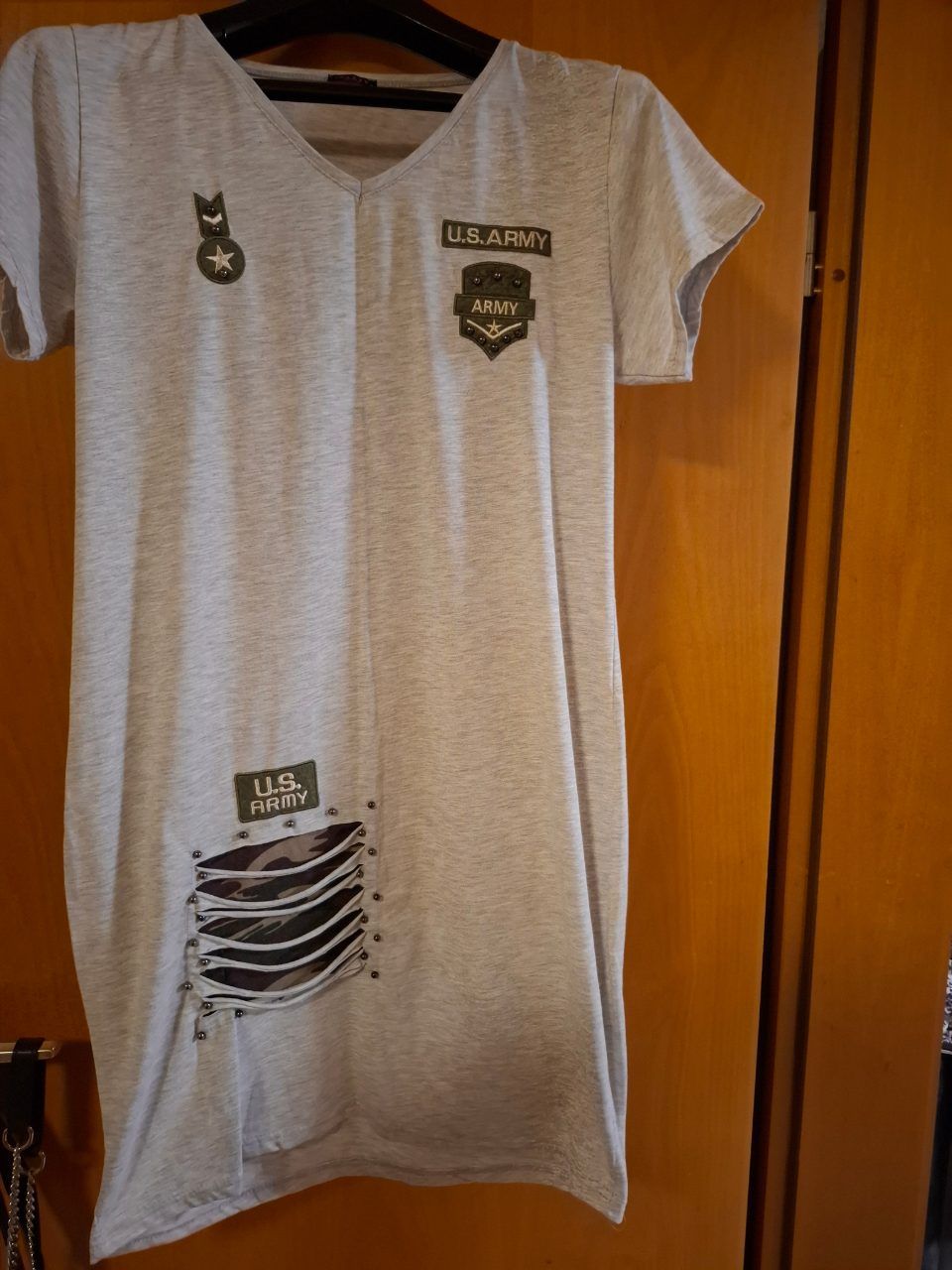 Army Sommerkleid mit Army Design  Size Einheitsgröße