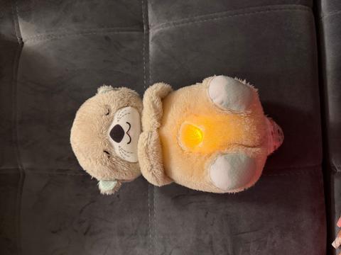 Fisher Price Fisher-Price Schlummer-Otter, Einschlafhilfe mit Licht, Musik und Atembewegung