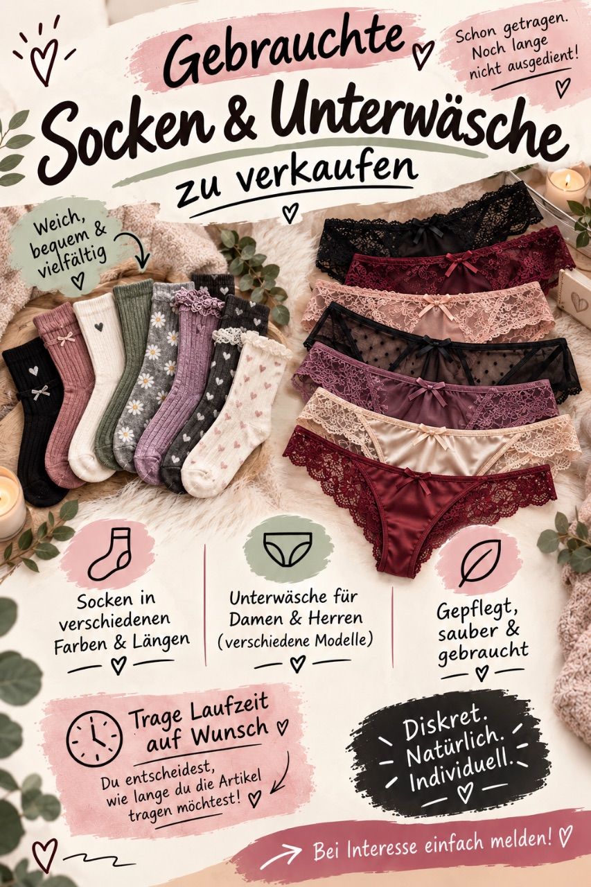 Getragene Unterwäsche und Strümpfe  Size M