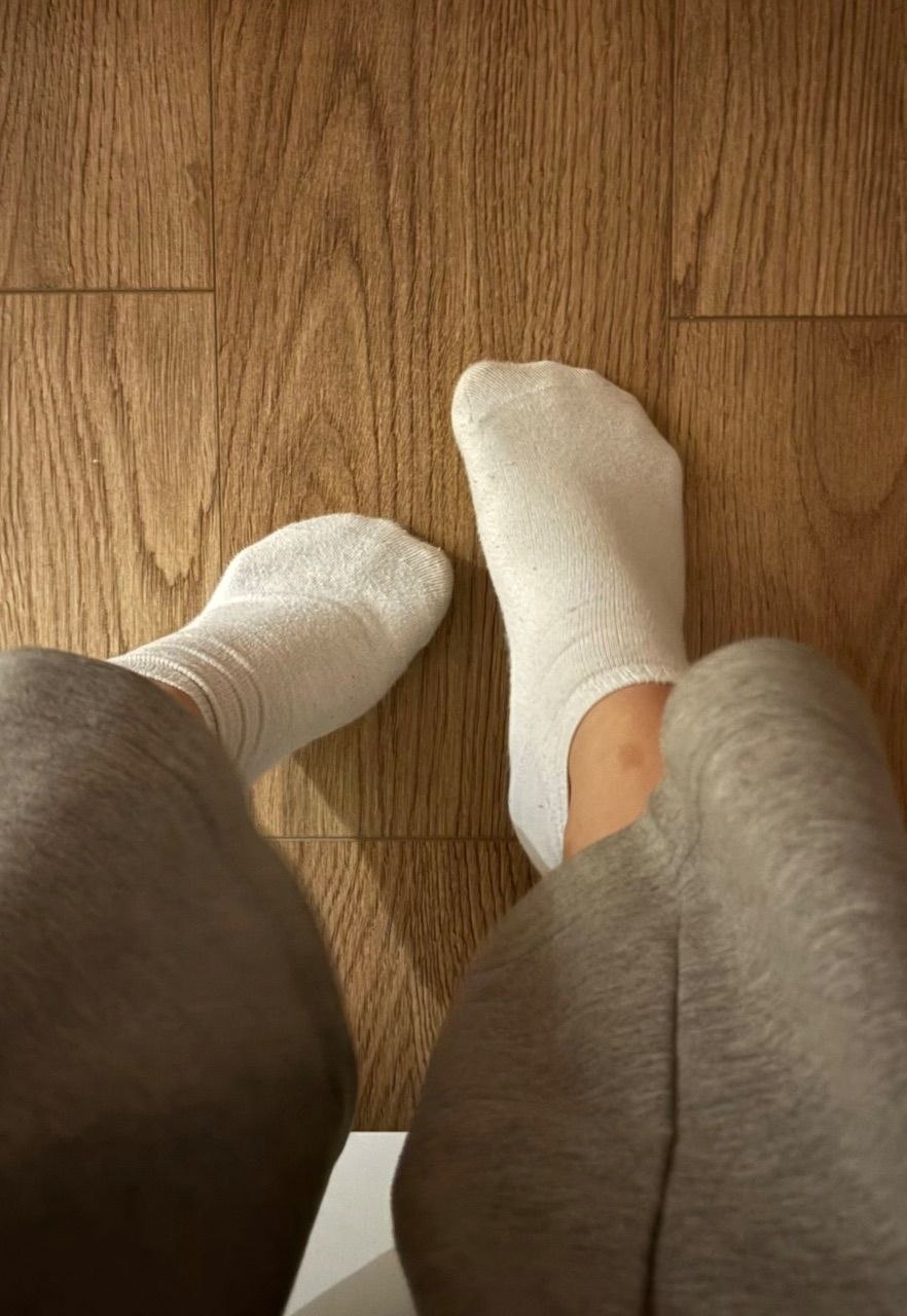 Ohne Marke Weiße Getragene Socken Size S