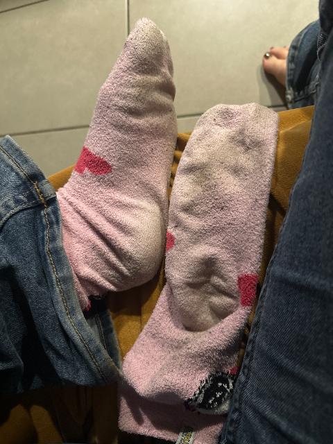 Getragene Socken