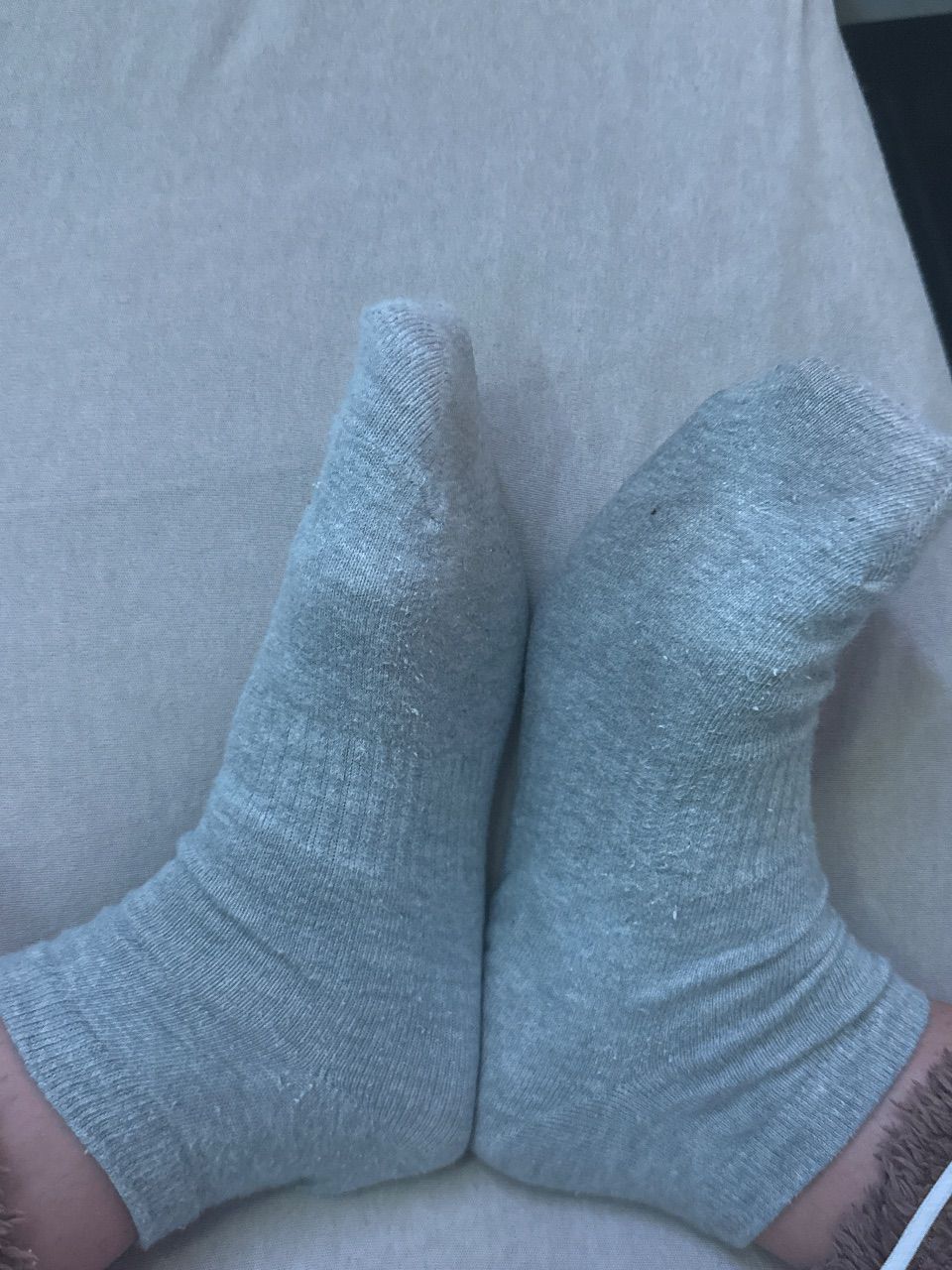 grey used socks