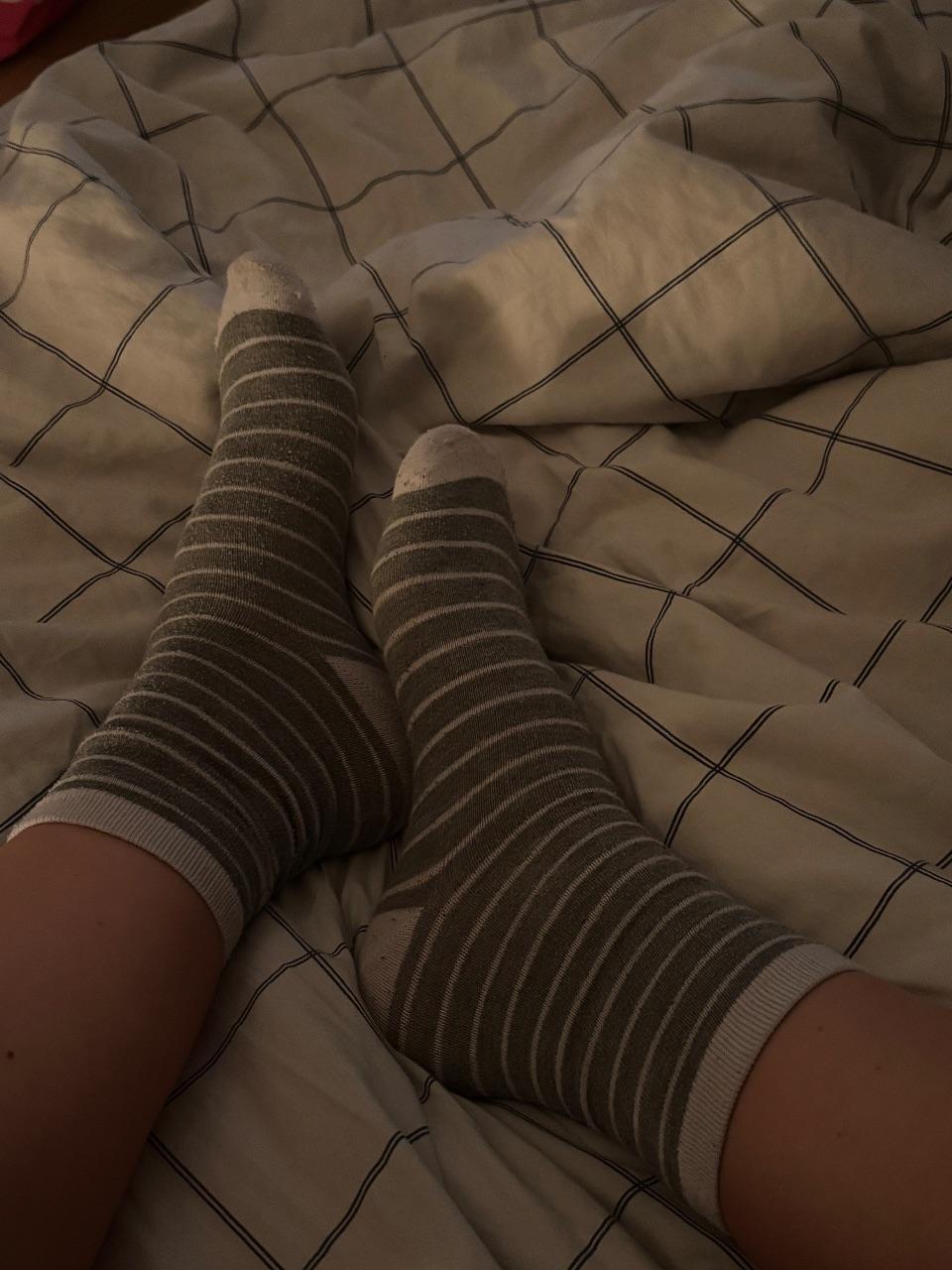 getragene Socken
