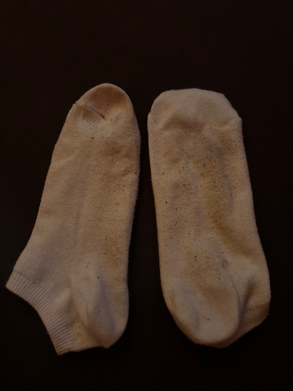 weiße getragene socken Size M
