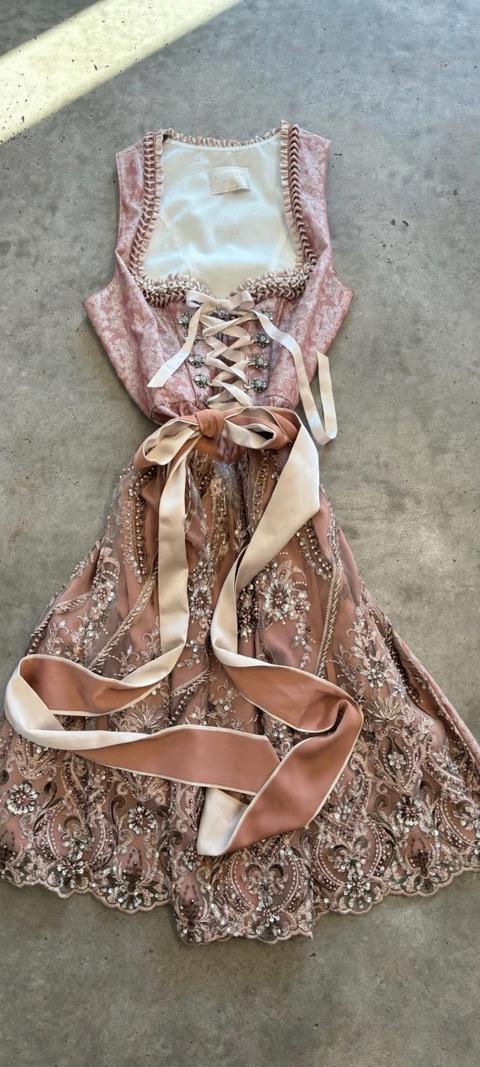 Ohne Marke Krüger Dirndl Altrosa mit Perlen Größe 42 Size L