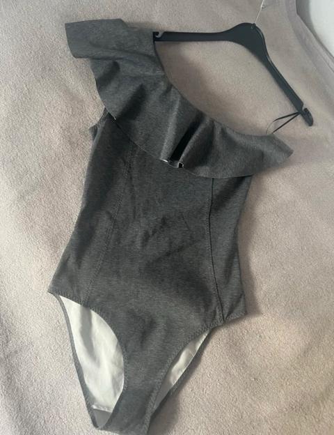 Ohne Marke Pinko - One-Shoulder-Body, grau, Gr. S Size S