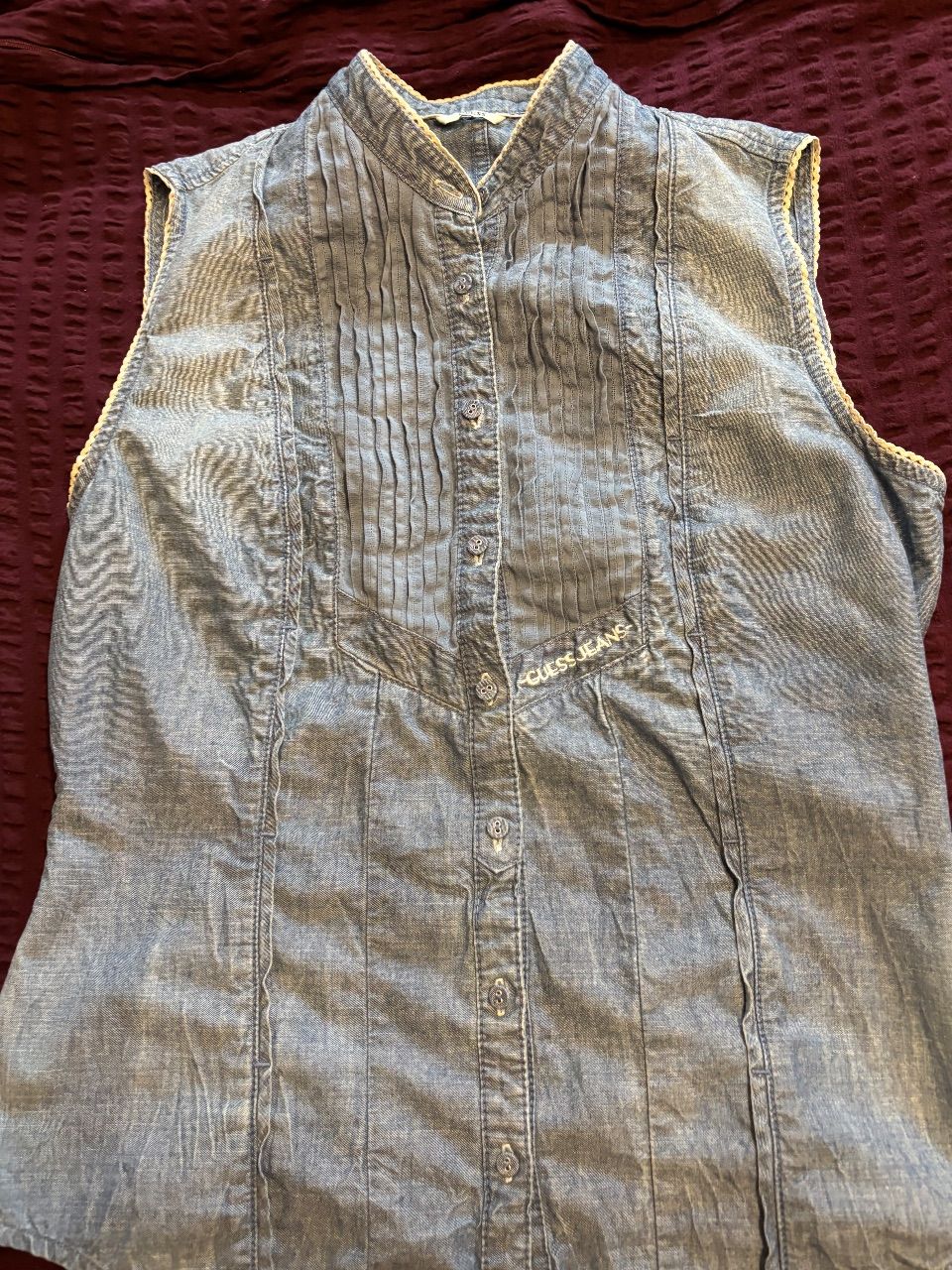 Ohne Marke GUESS Jeans-Bluse, Ärmellos, Größe 38 Size L