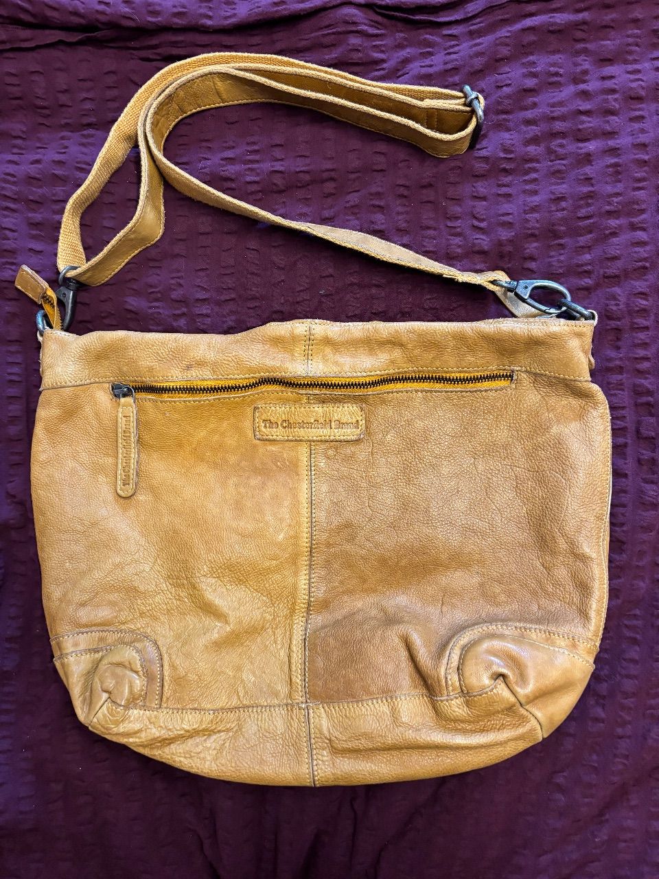 Ohne Marke The Chesterfield Brand Umhängetaschen, Leder, Gelb