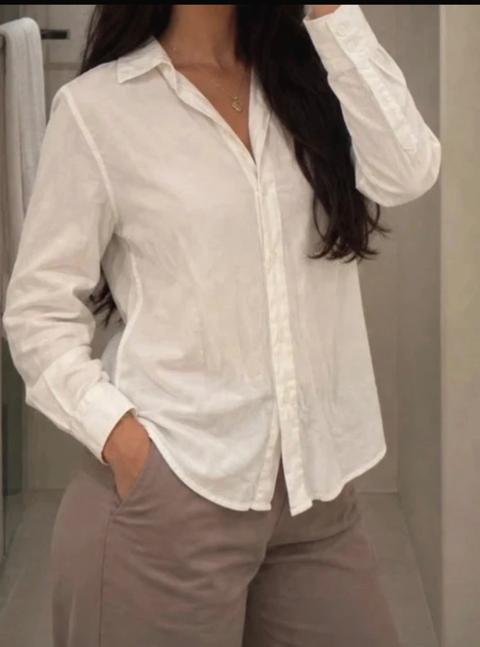 Ohne Marke Weiße Schlichte Damen Bluse Sa. Hara 36 Size S