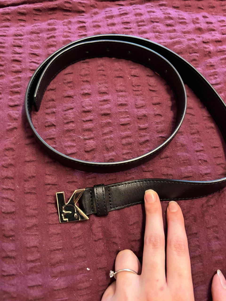 Ohne Marke Karl Lagerfeld - Gürtel, schwarz, 3 cm breit