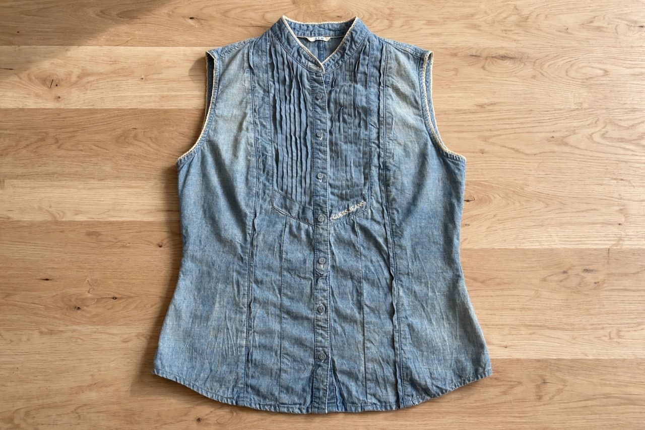 Ohne Marke GUESS | Jeans-Bluse | Ärmellos | Größe 38 Size M
